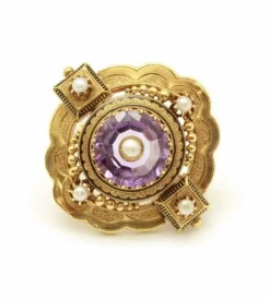 Broche Napoléon III Améthyste