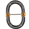 Broche Napoléon III diamants et onyx