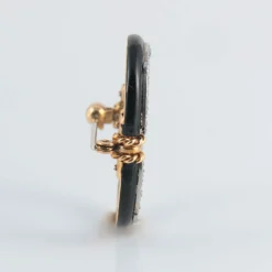 Broche Napoléon III diamants et onyx