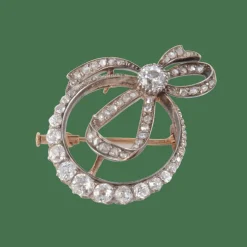 Broche Noeud Diamants