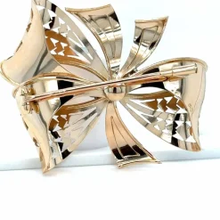 Broche « Noeud » Or Rose - Diamants