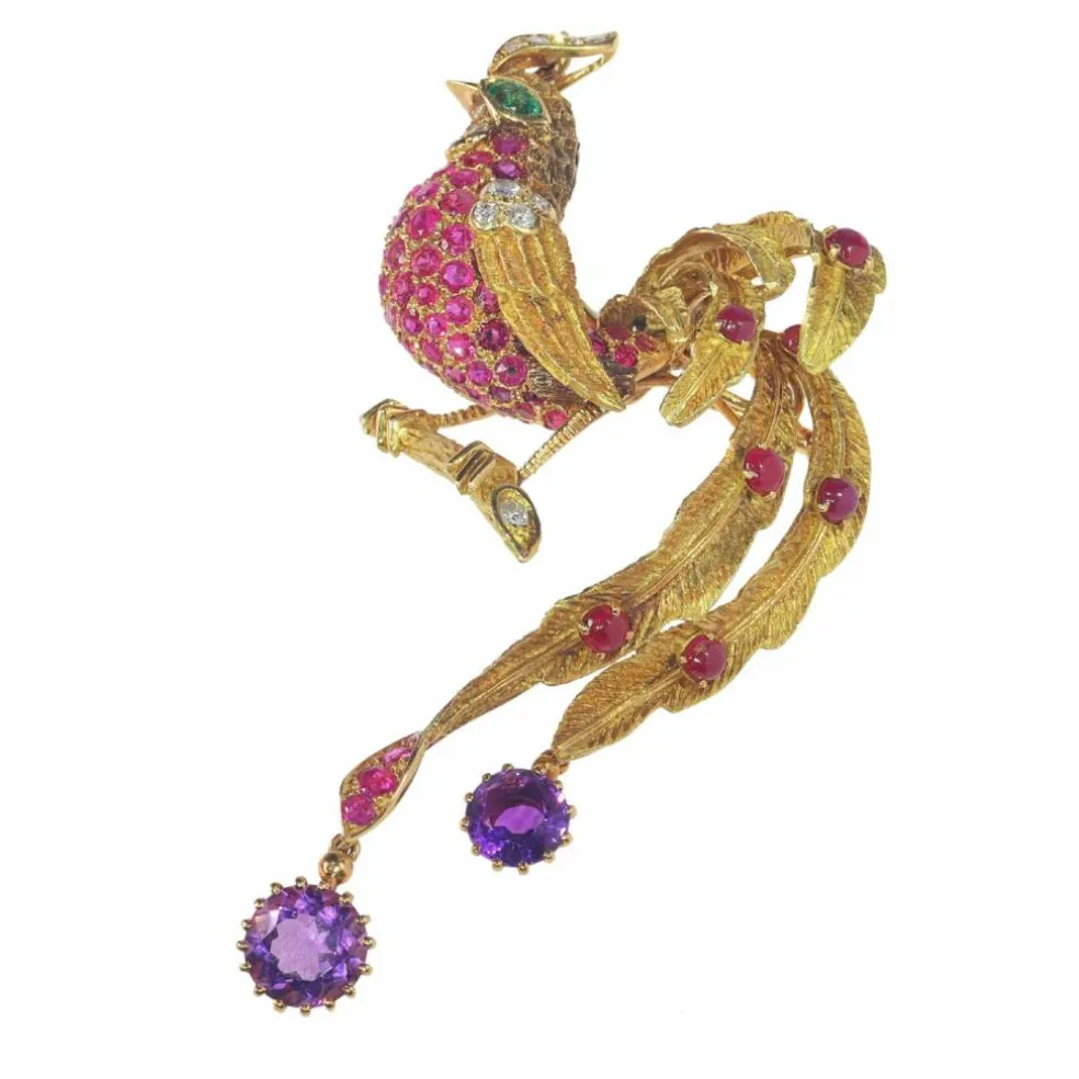 Broche oiseau de paradis par Jean-Claude Champagnat