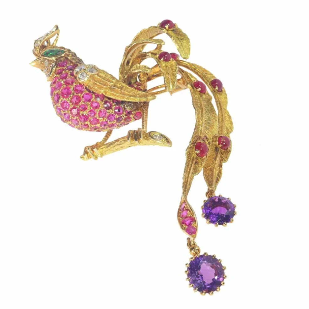 Broche oiseau de paradis par Jean-Claude Champagnat