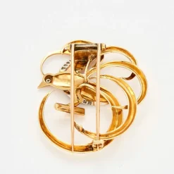 Broche oiseau diamants