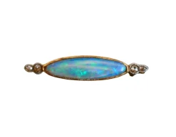 Broche Opale et Diamants
