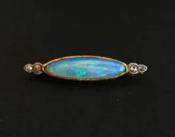 Broche Opale et Diamants