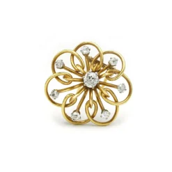Broche Or & diamants