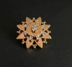 Broche or 2 tons, poinçon tête de cheval