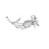 Broche or blanc à décor de Chardon