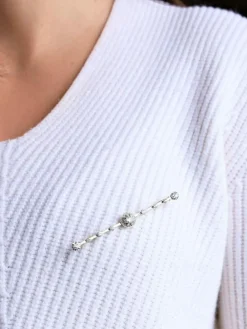 Broche Or blanc Diamant