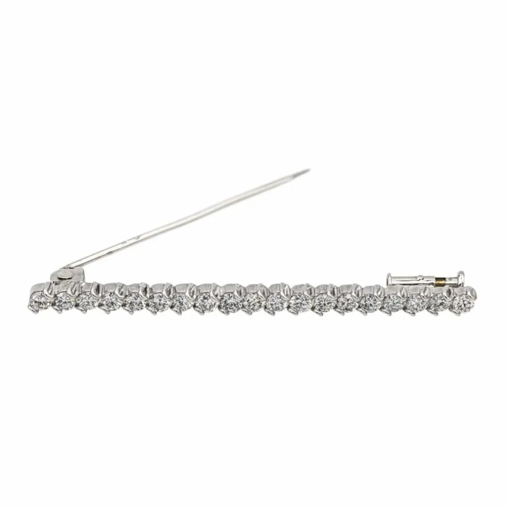 Broche Or blanc Diamant