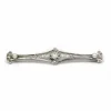 Broche or blanc diamants et perles