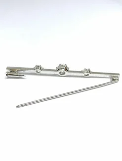 Broche or blanc diamants taille ancienne et moderne