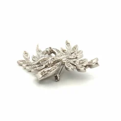 Broche Or Blanc 18k & Diamants