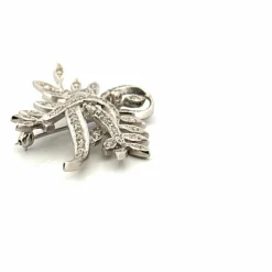 Broche Or Blanc 18k & Diamants