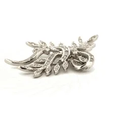 Broche Or Blanc 18k & Diamants