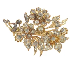 Broche or diamant