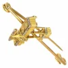 Broche or diamant