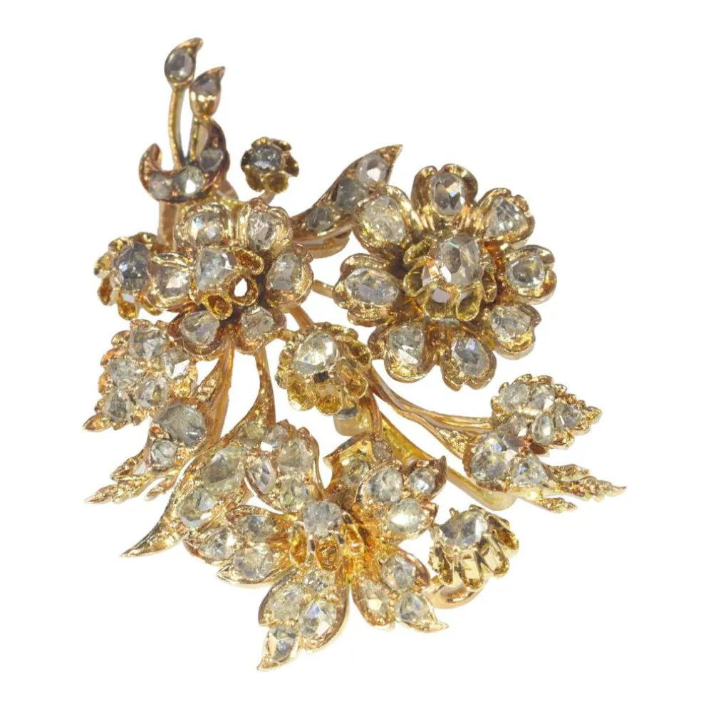 Broche or diamant