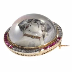 Broche or diamant, cristal anglais