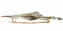 Broche or diamant et saphir