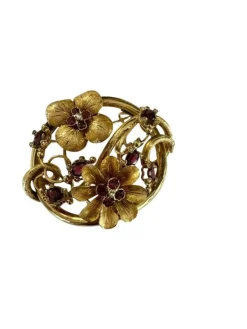 Broche or et grenats d'époque Napoléon III