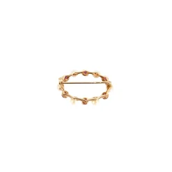 Broche or et saphir et perle