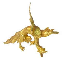 Broche or, griffon volant ou dragon