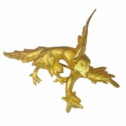 Broche or, griffon volant ou dragon