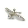 Broche or jaune argent et diamants