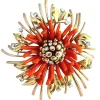 Broche or jaune Corail de Sardaigne, années 50.
