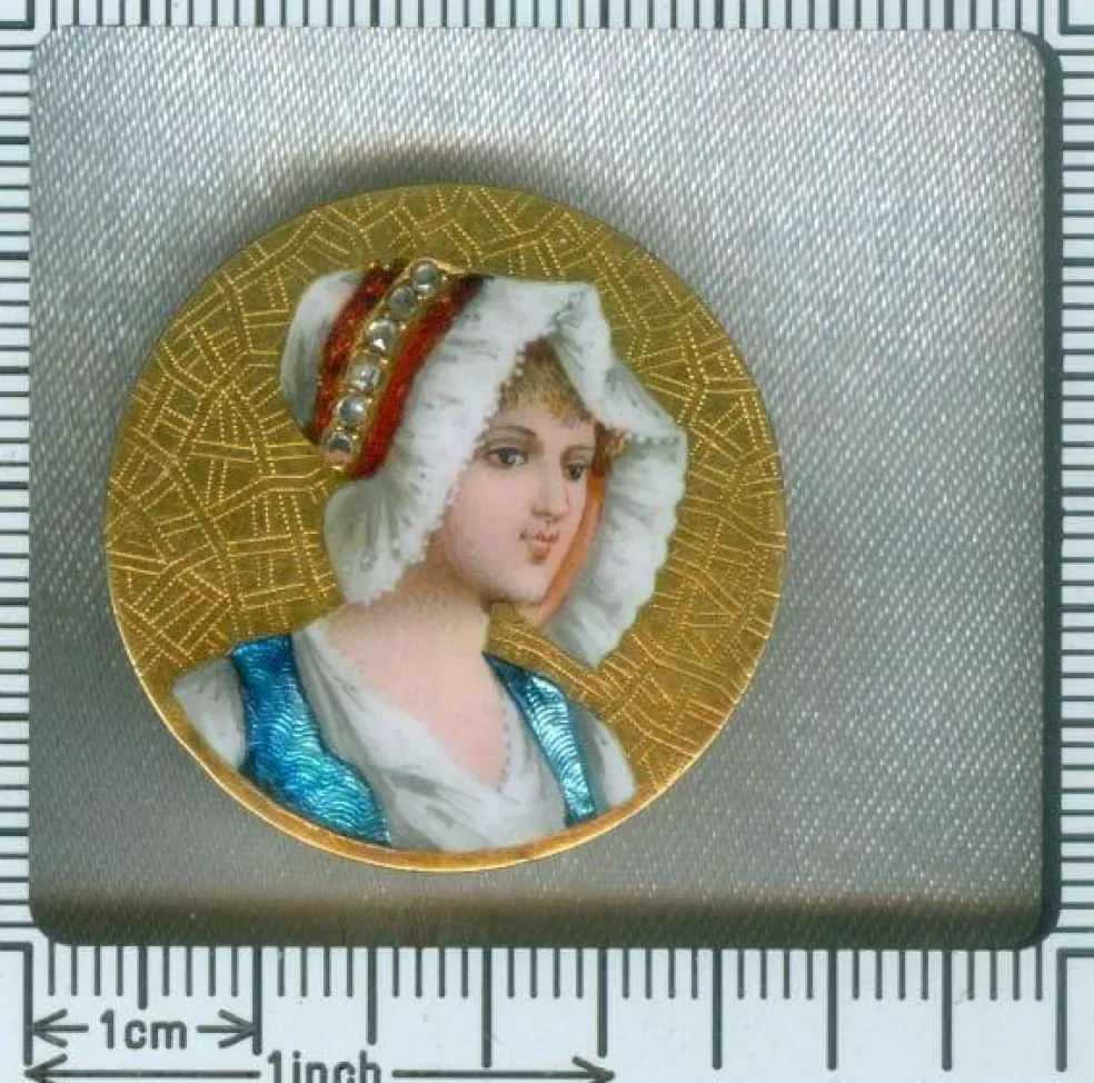 Broche or jaune, diamants