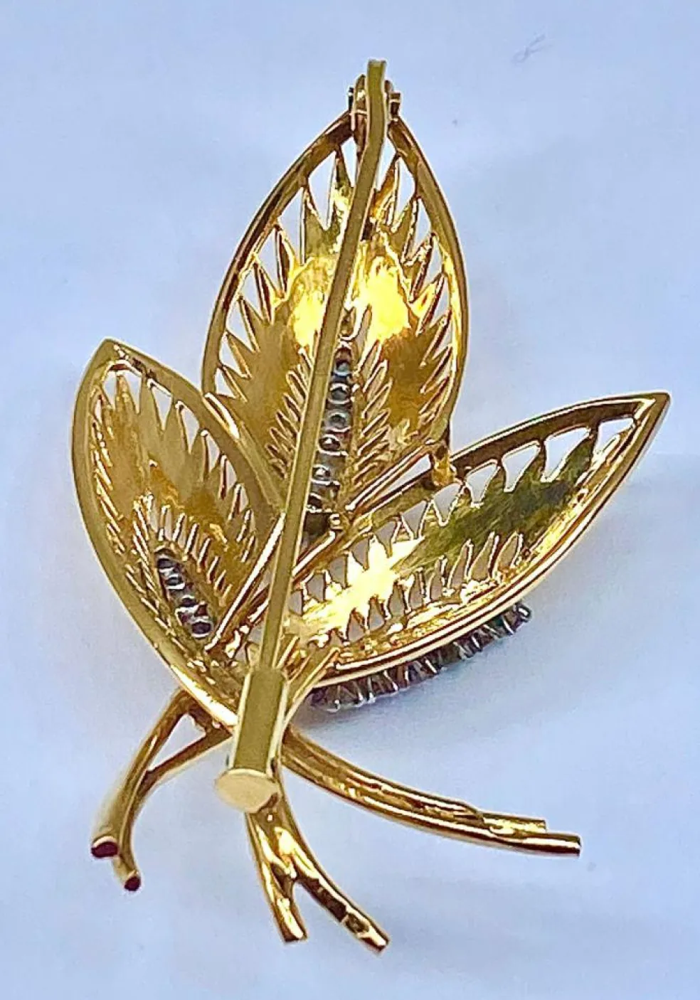 Broche Or jaune Diamants