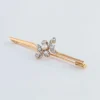 Broche or jaune diamants et perle