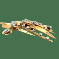 Broche or jaune diamants époque 1940