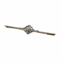 Broche Or Jaune et Blanc Perle & Diamants