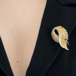 Broche or jaune et or blanc, diamants