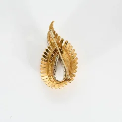 Broche or jaune et or blanc, diamants