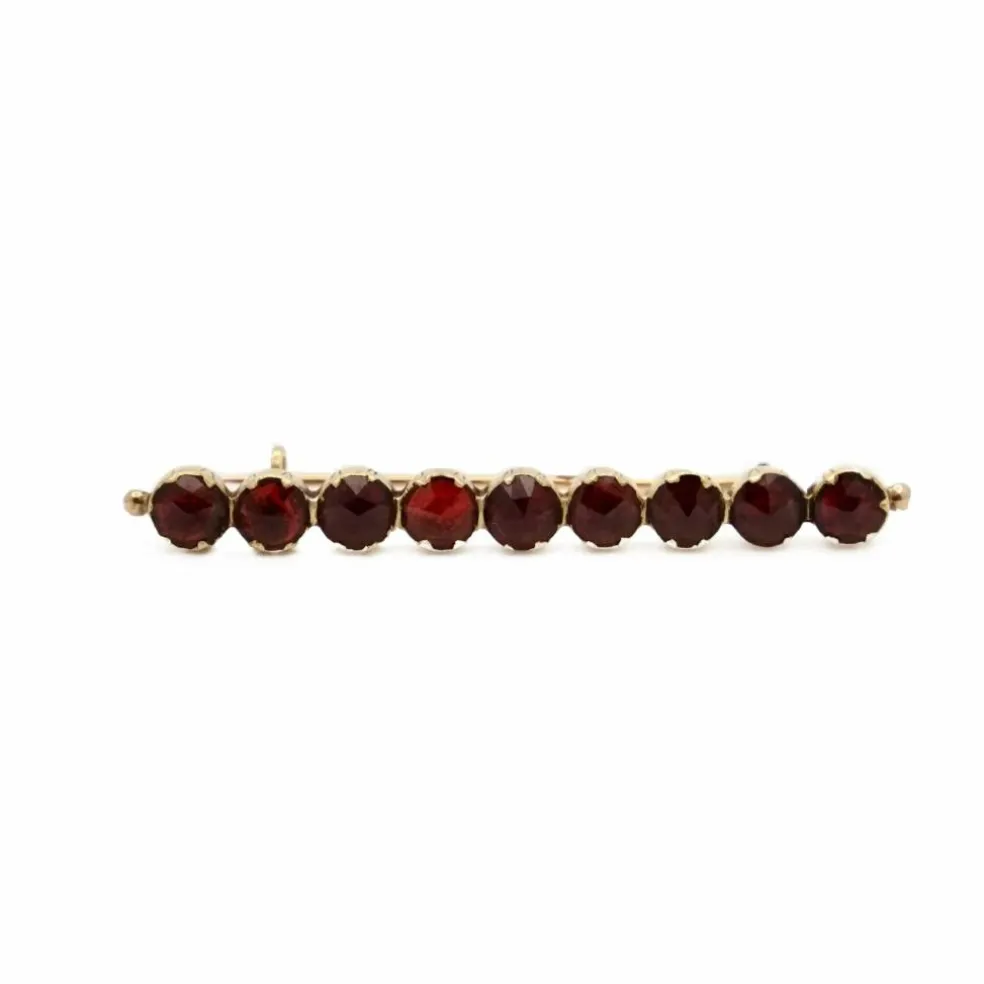 Broche Or jaune Grenats