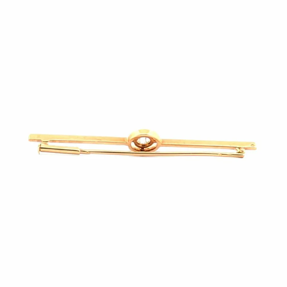 Broche Or Jaune 18k & Diamant