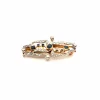 Broche Or Jaune 18k Diamants & Saphirs
