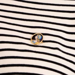 Broche Or Jaune émail de Limoges