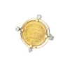 Broche or jaune Médaille Pape diamants