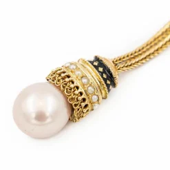Broche Or jaune Perle