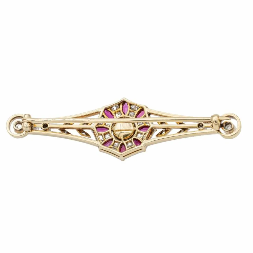 Broche Or jaune Perle Mabé