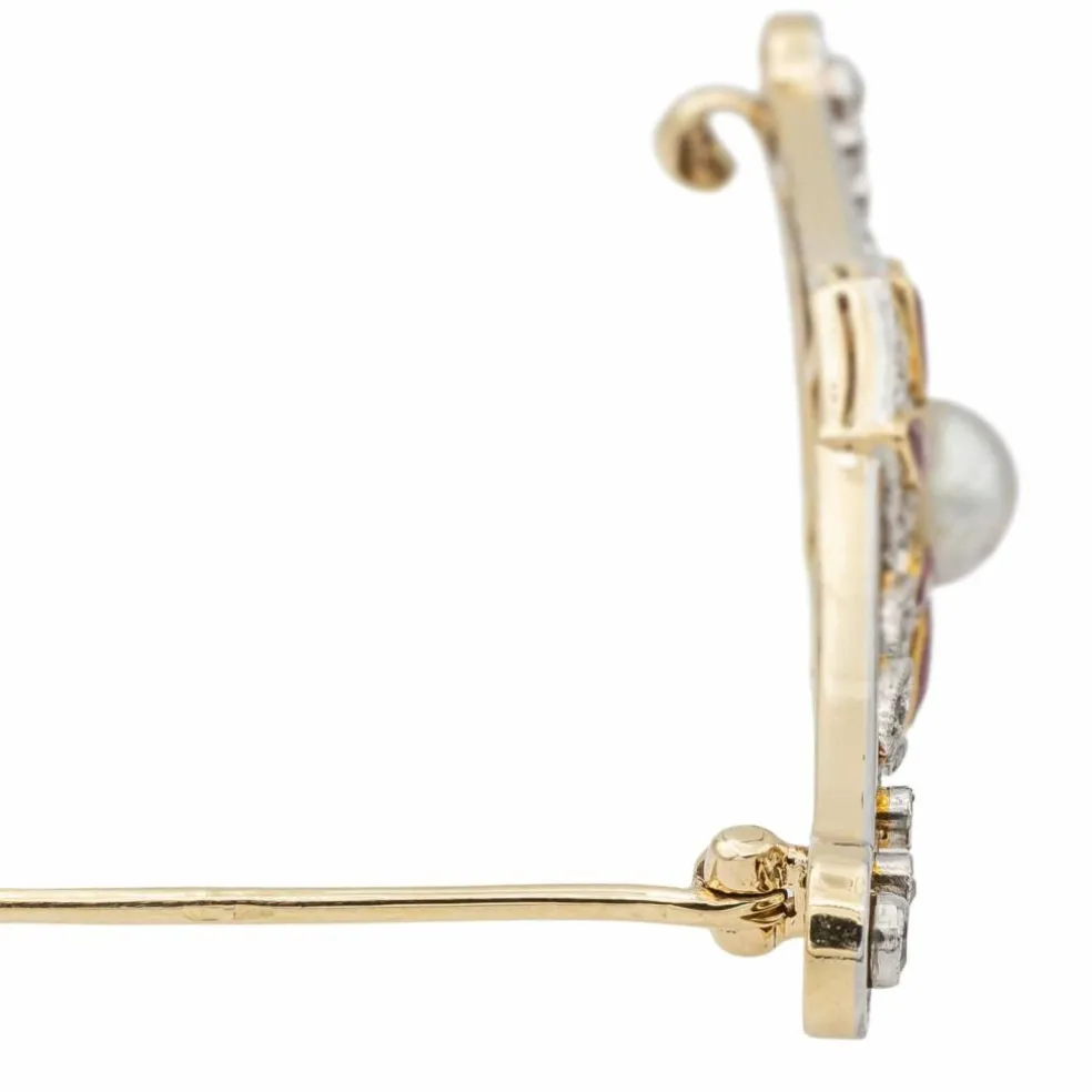 Broche Or jaune Perle Mabé