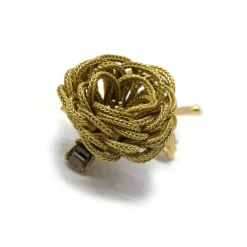 Broche or jaune Rose