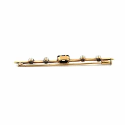 Broche Or jaune topaze et diamants