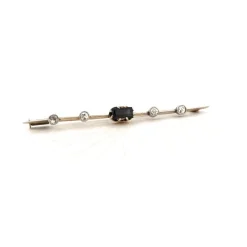 Broche Or jaune topaze et diamants