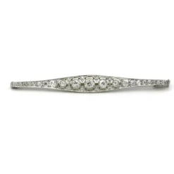 Broche or platine diamants